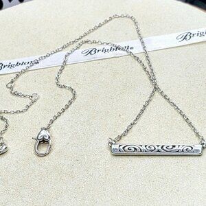 Brighton London Groove Mini Bar Collar Necklace Silver-plated